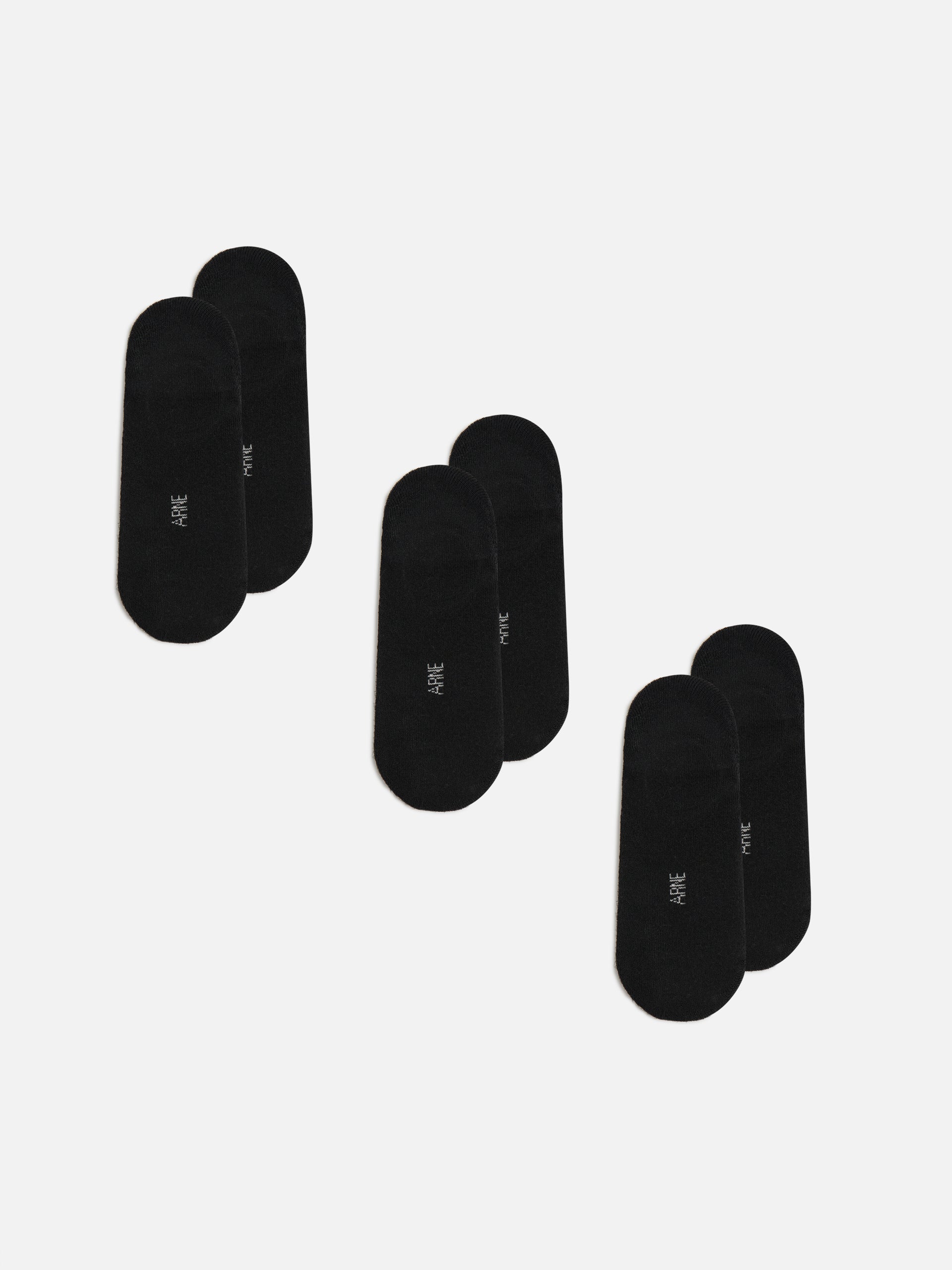 3 Pack Invisible Cushioned Sock in Black - Image 3