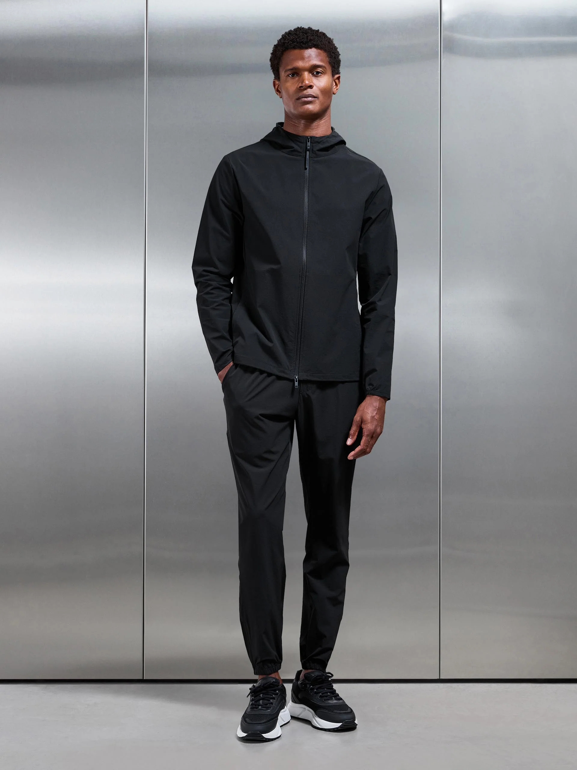 Active Technical Cuffed Trackpant in Black - Image 2