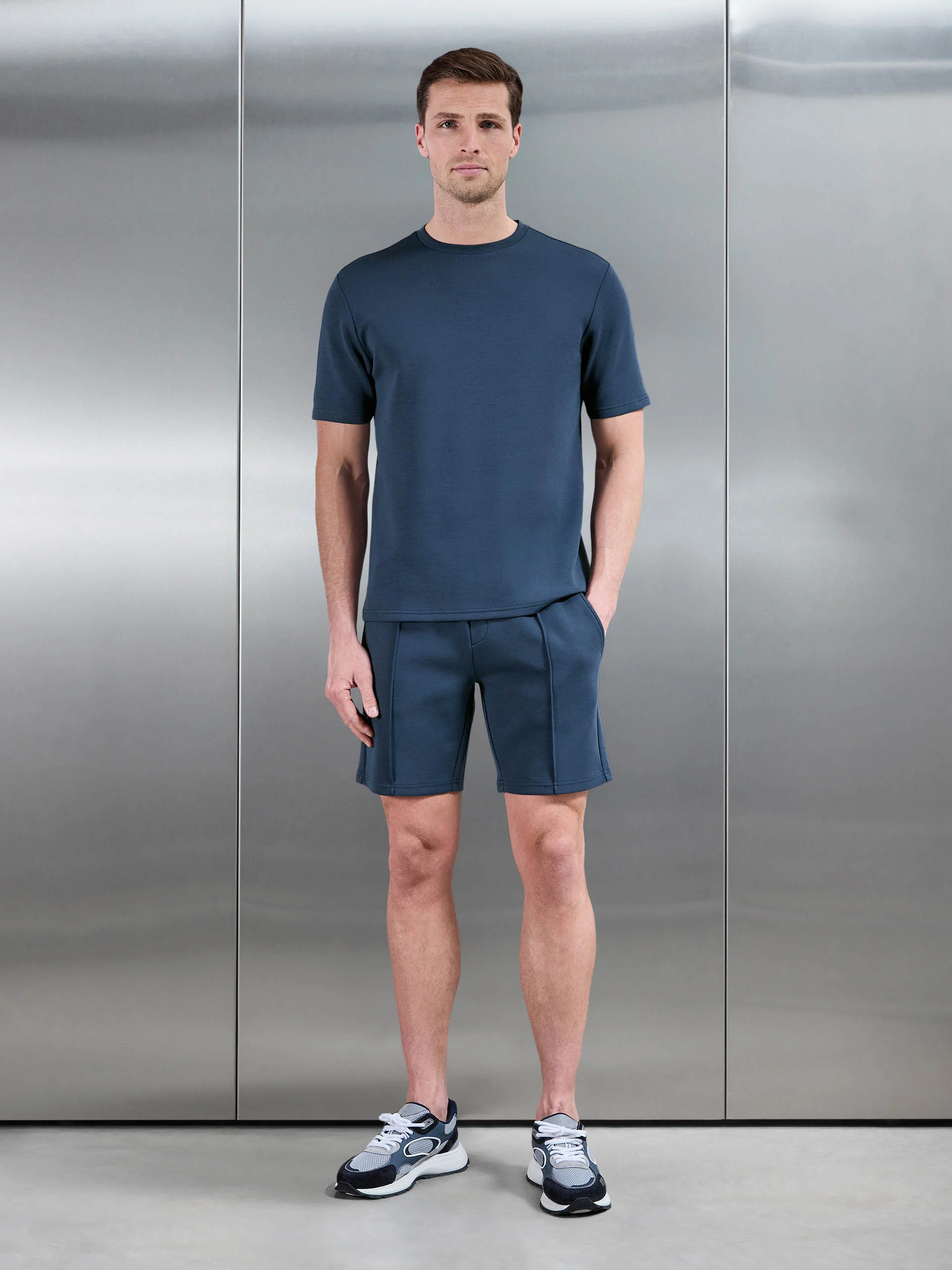 Everyday Luxe T-Shirt in Steel Blue - Image 2