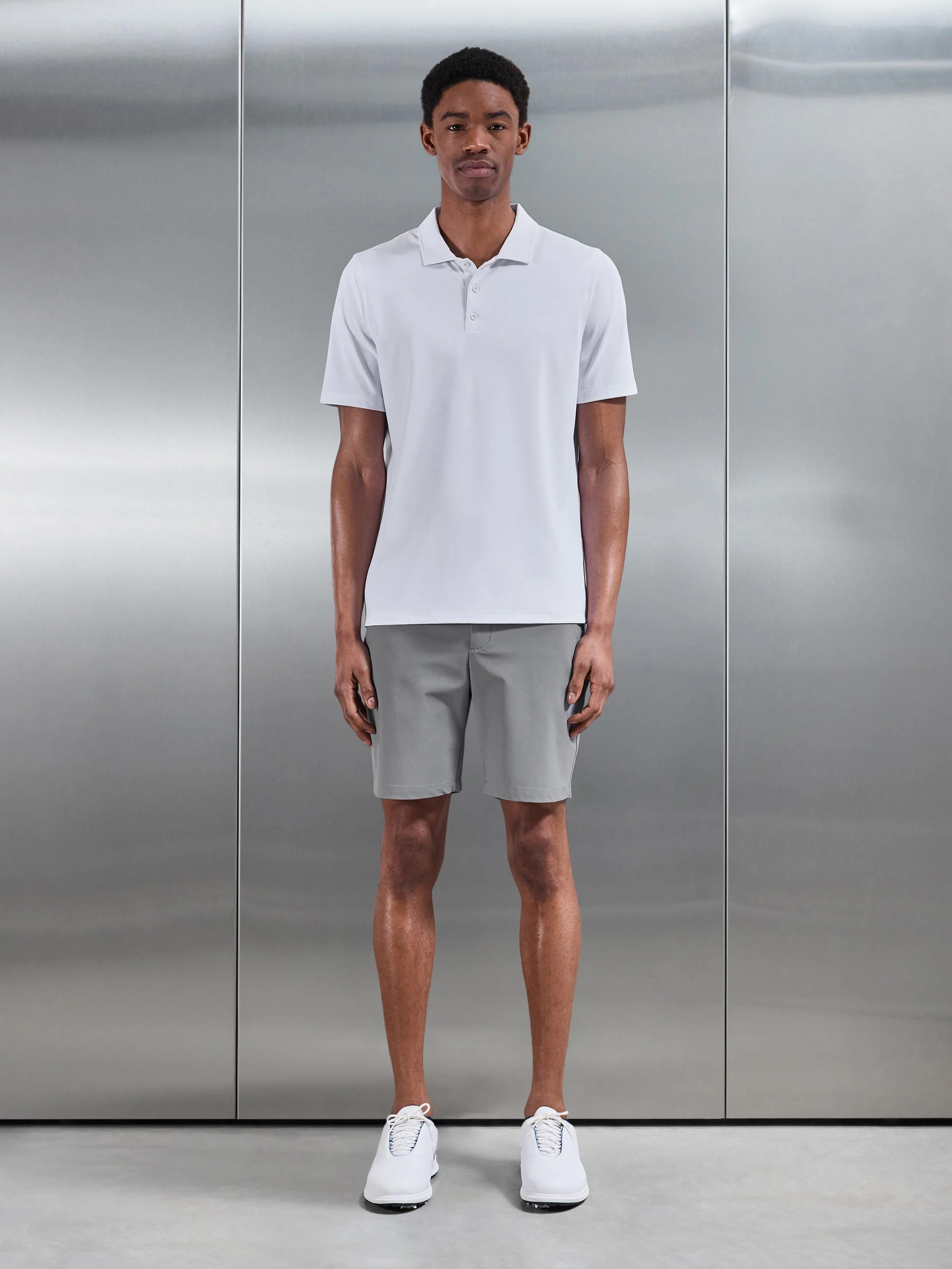 Golf Polo Shirt in White - Image 4