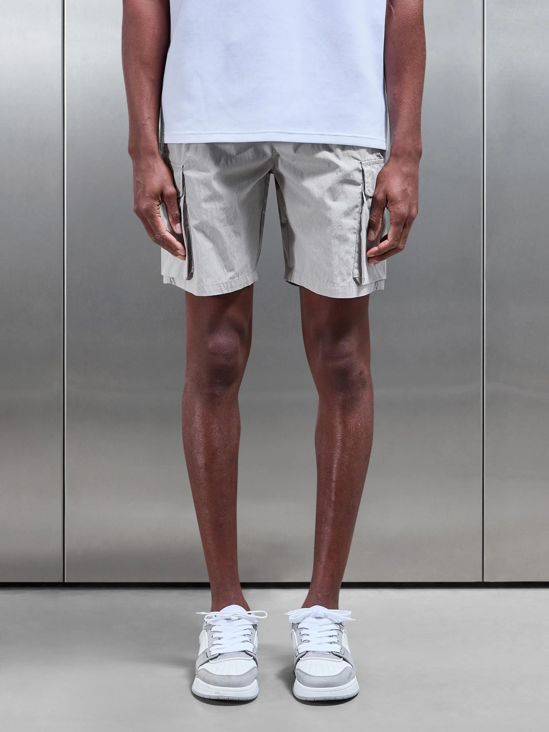 Parachute Cargo Short in Stone - Image 4