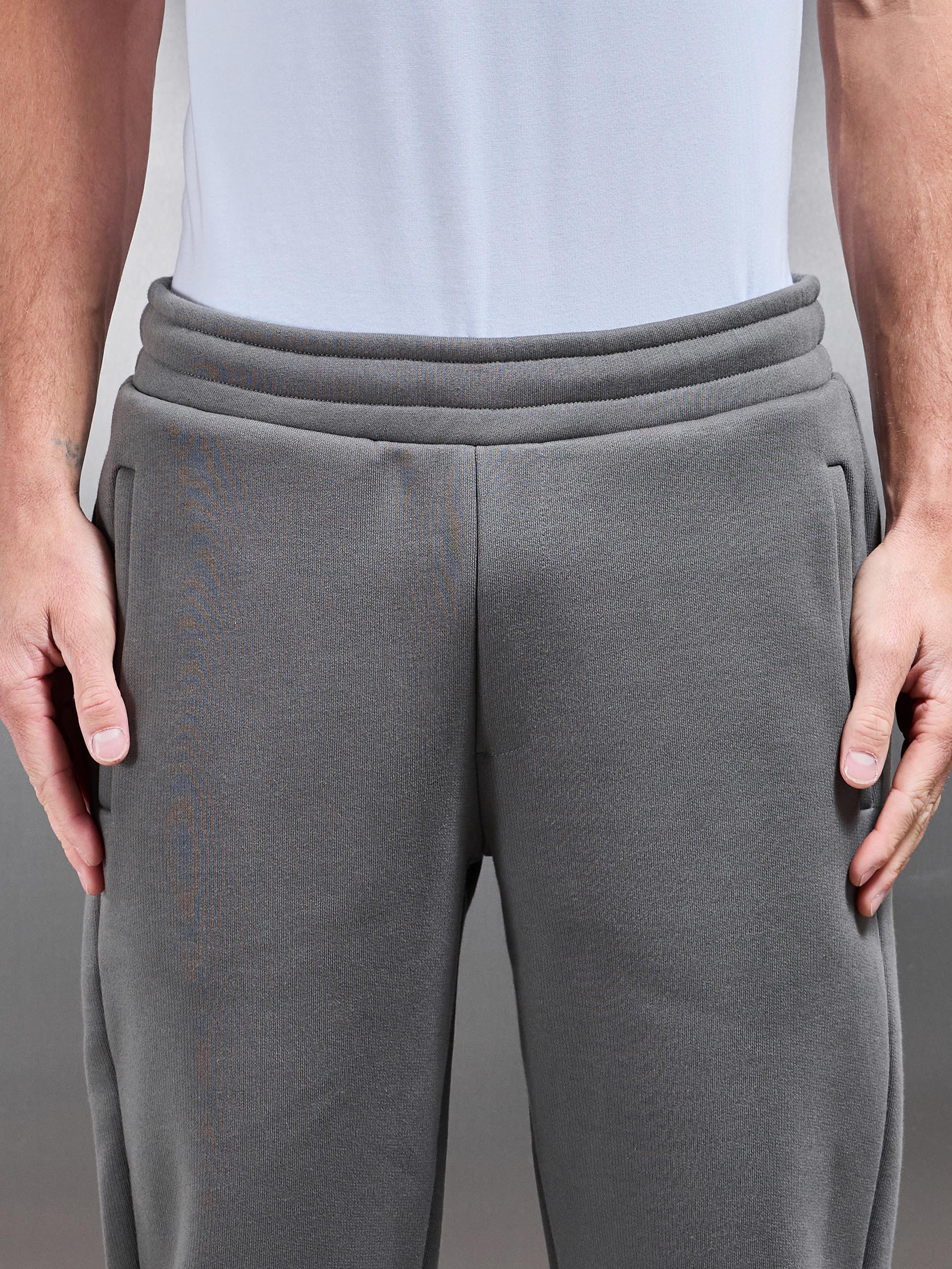 Relaxed Fit Straight Leg Jogger in Grey - Image 4