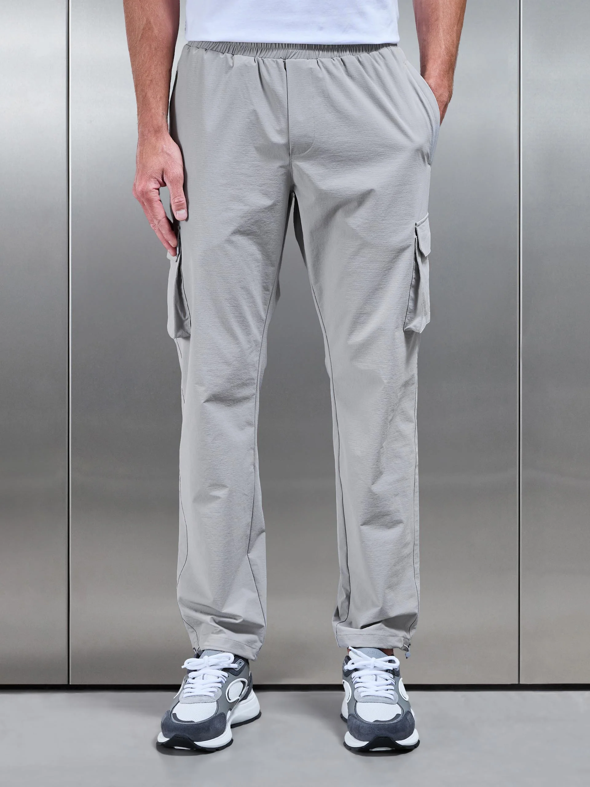 Relaxed Fit Utility Cargo Pant in Mid Grey - Image 7
