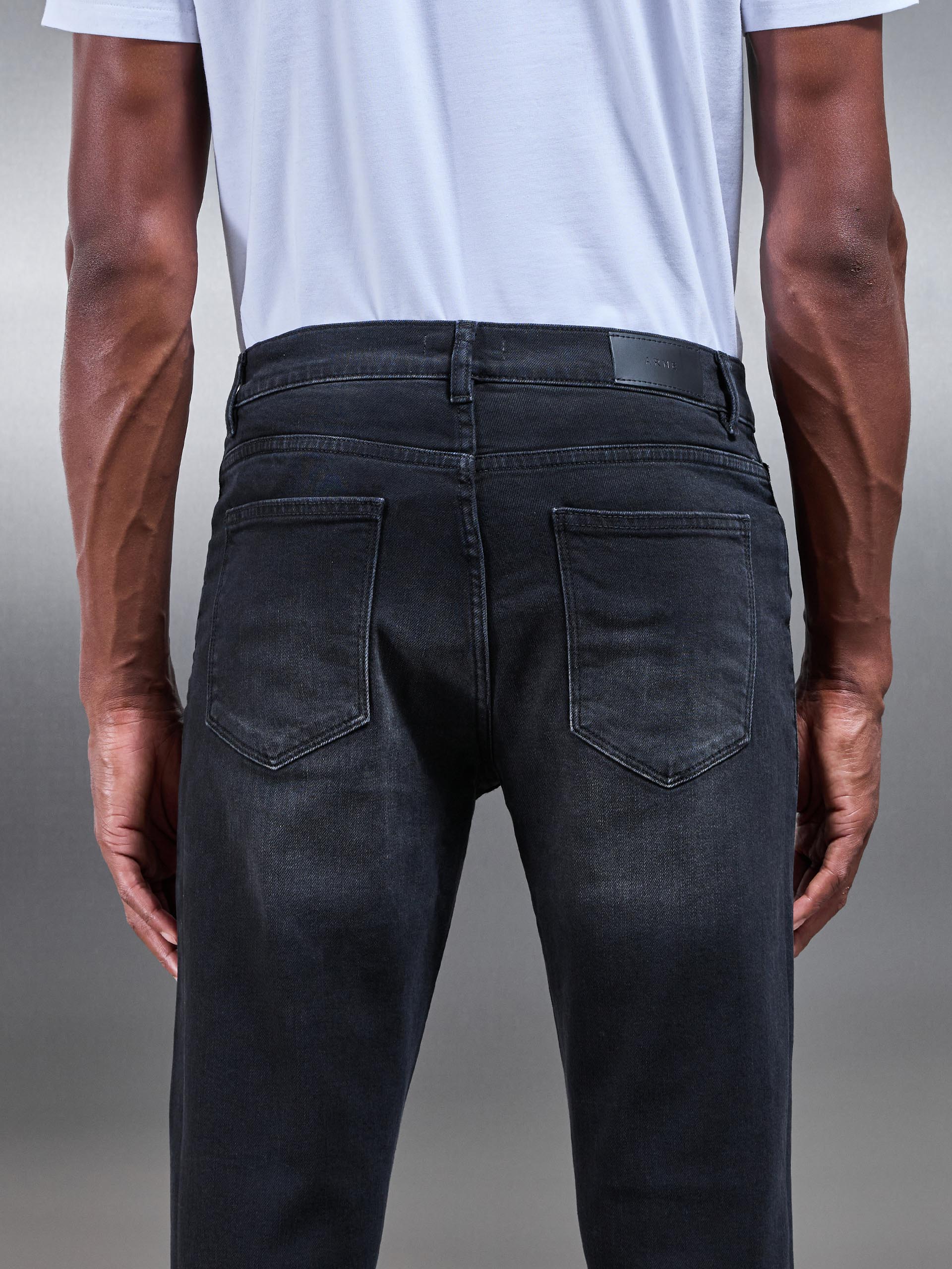 Slim Denim Jeans in Black Wash - Image 6