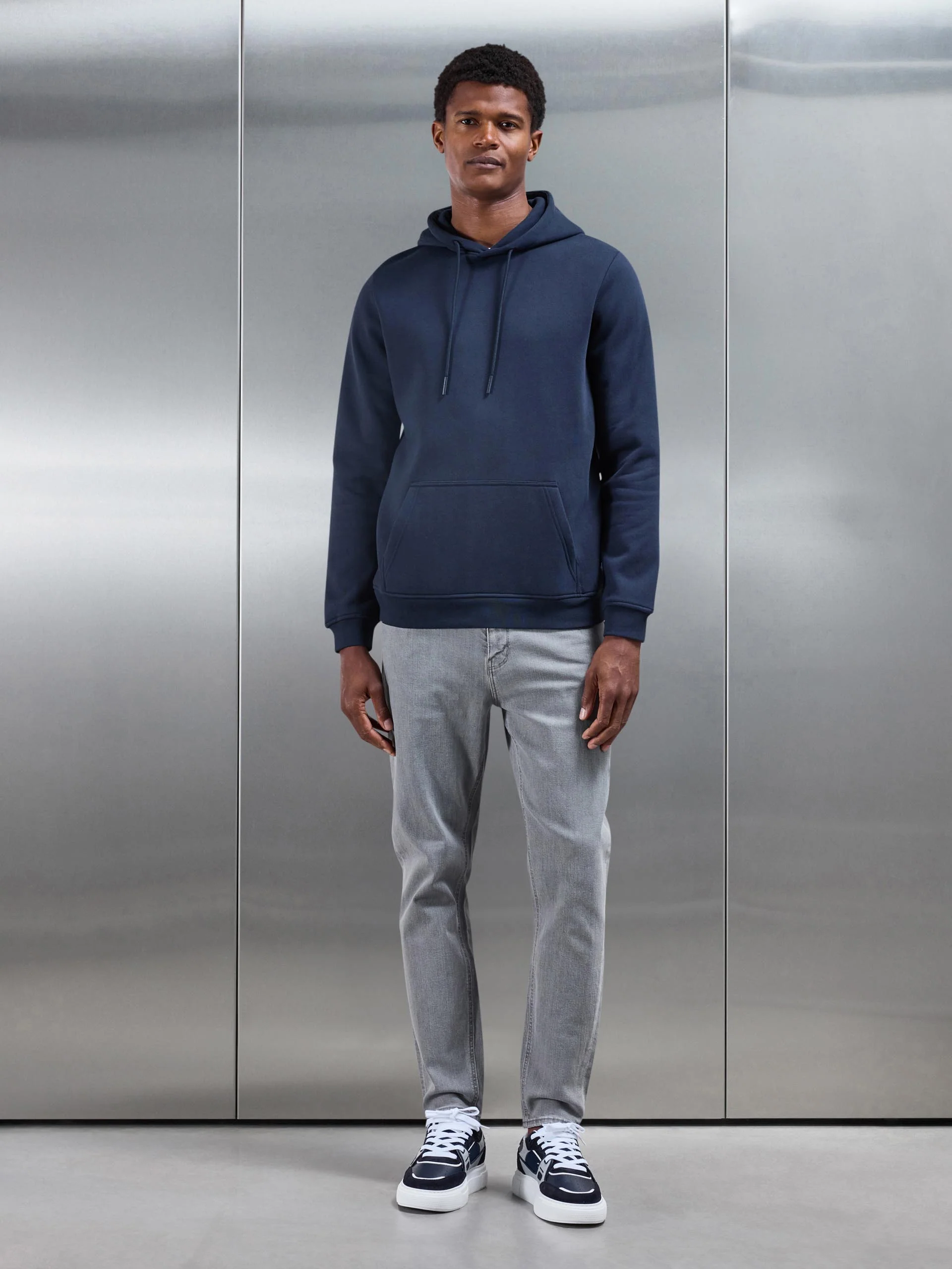 Slim Denim Jeans in Solid Grey - Image 2