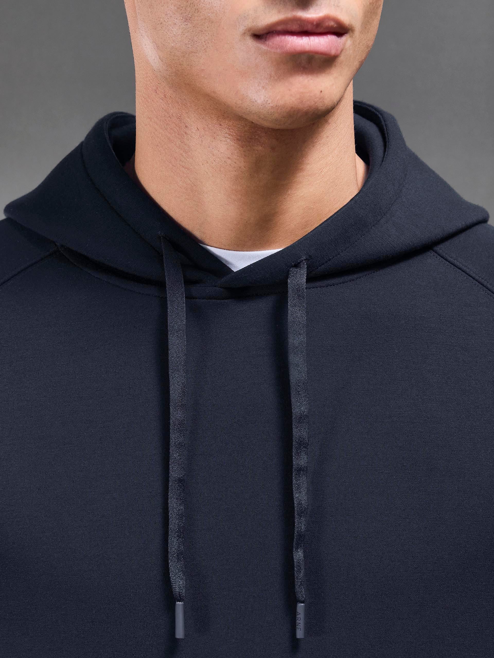 Soft Interlock Active Hoodie in Navy - Image 6