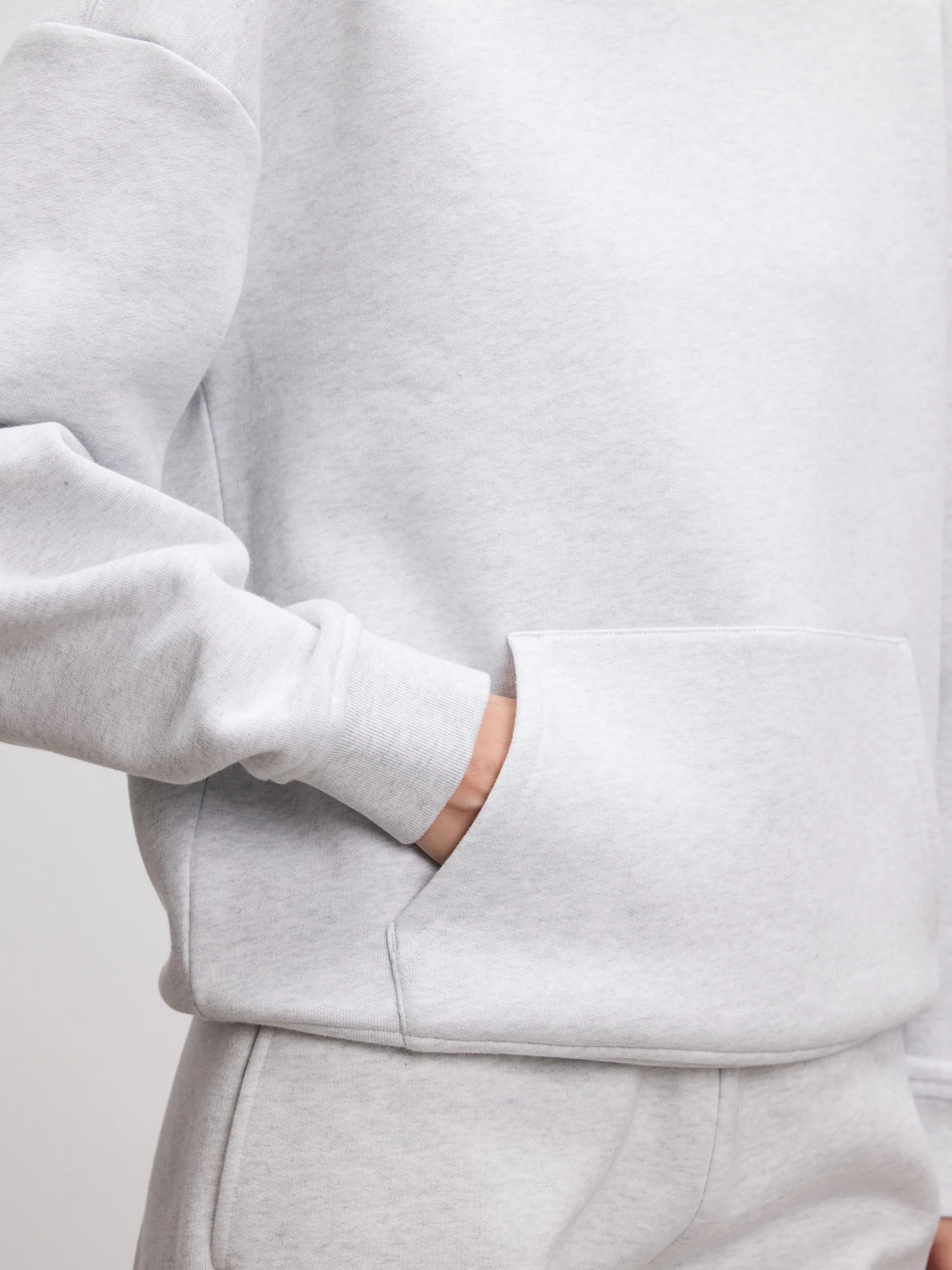 Womens Relaxed Hoodie in Marl Grey - Image 6